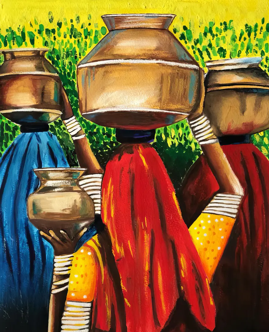 Woman carrying water pot